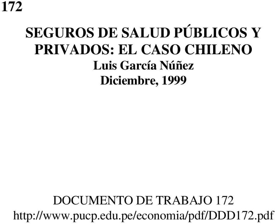 Núñez Diciembre, 1999 DOCUMENTO DE