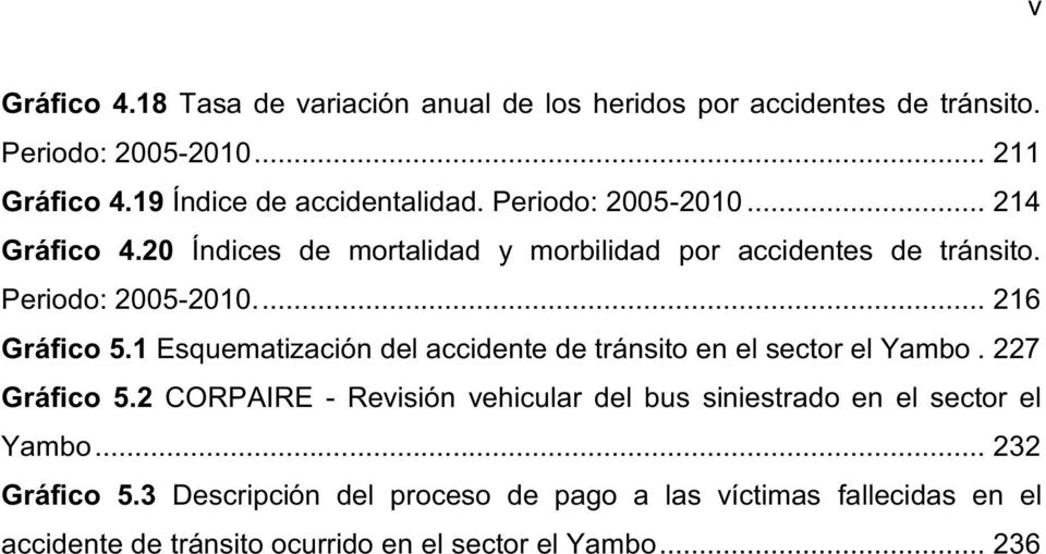 1 Esquematización del accidente de tránsito en el sector el Yambo. 227 Gráfico 5.