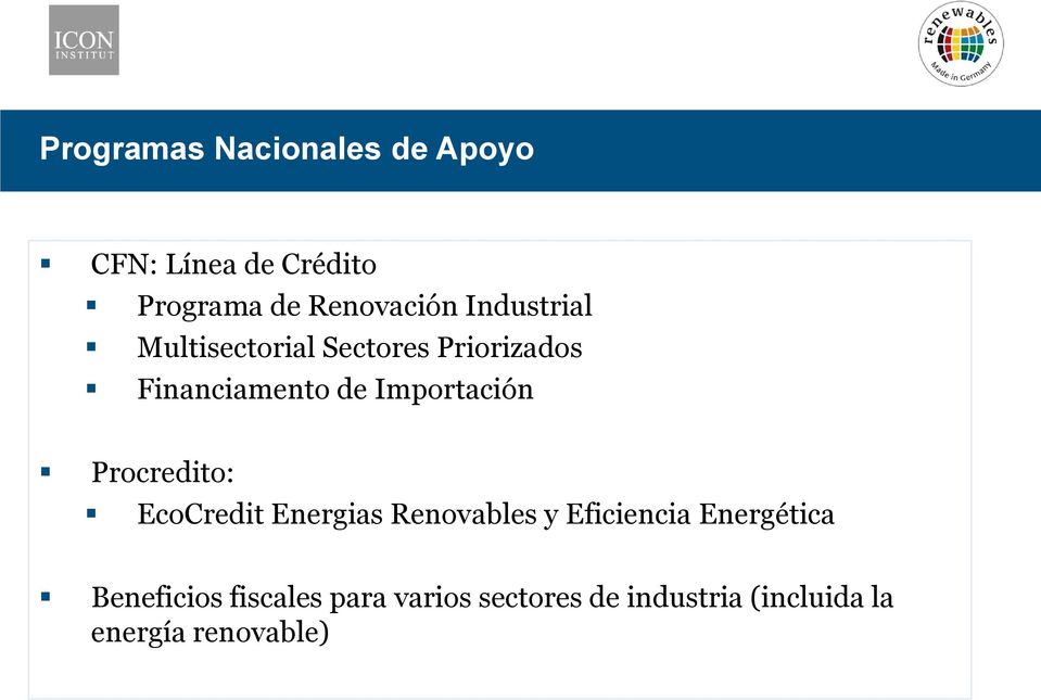 Procredito: EcoCredit Energias Renovables y Eficiencia Energética