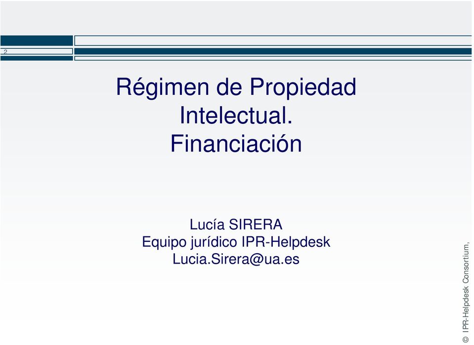 Financiación Lucía SIRERA