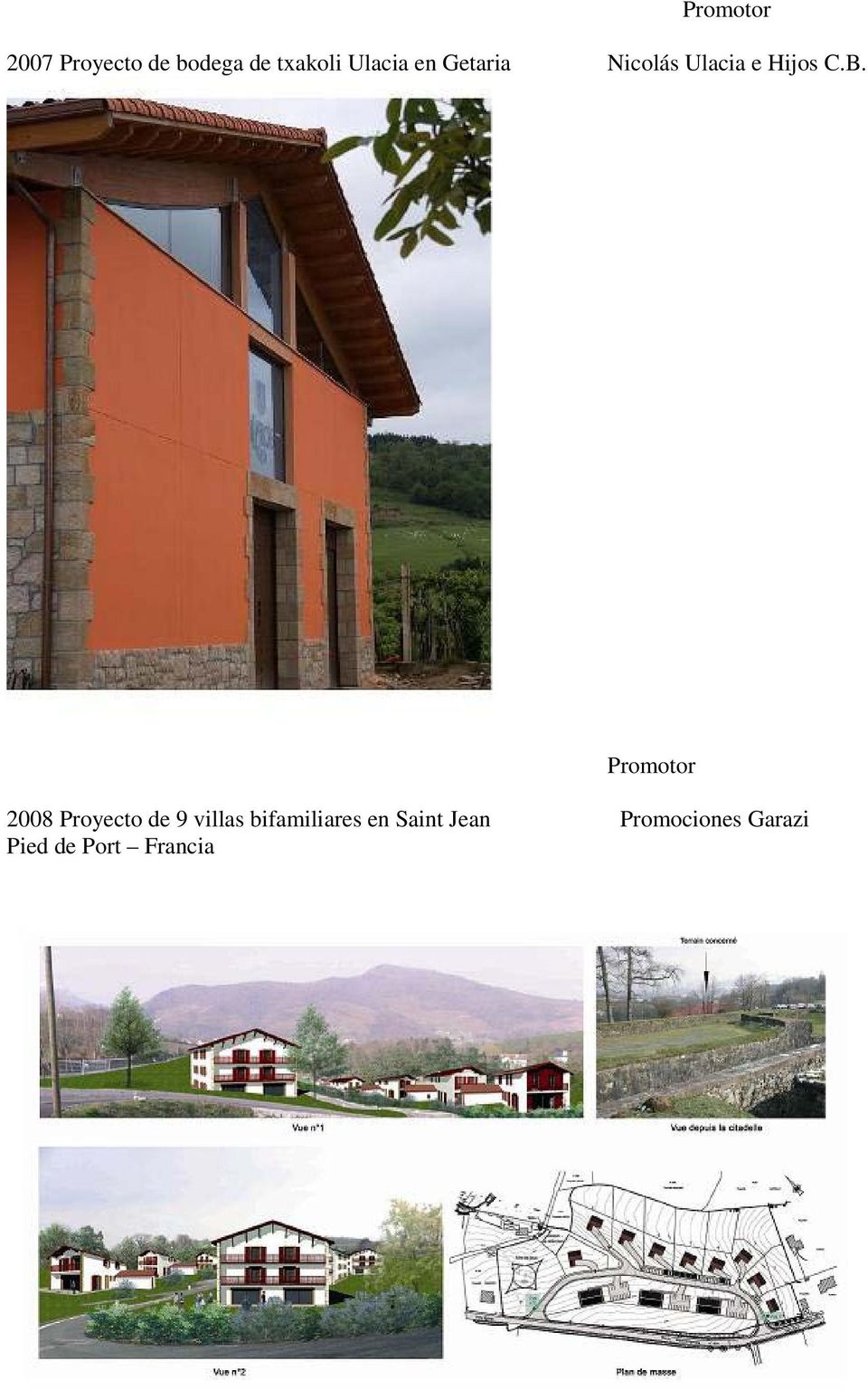 Promotor 2008 Proyecto de 9 villas