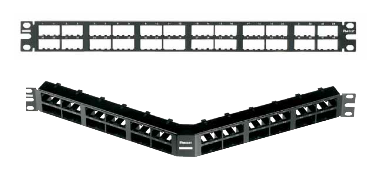 Innovación TR #5: Parcheo vertical Ingredientes Administradores verticales con características para montar panelesmen 1RU de 48 puertos Cables de parcheo de 28 AWG Habilita espacio adicional para