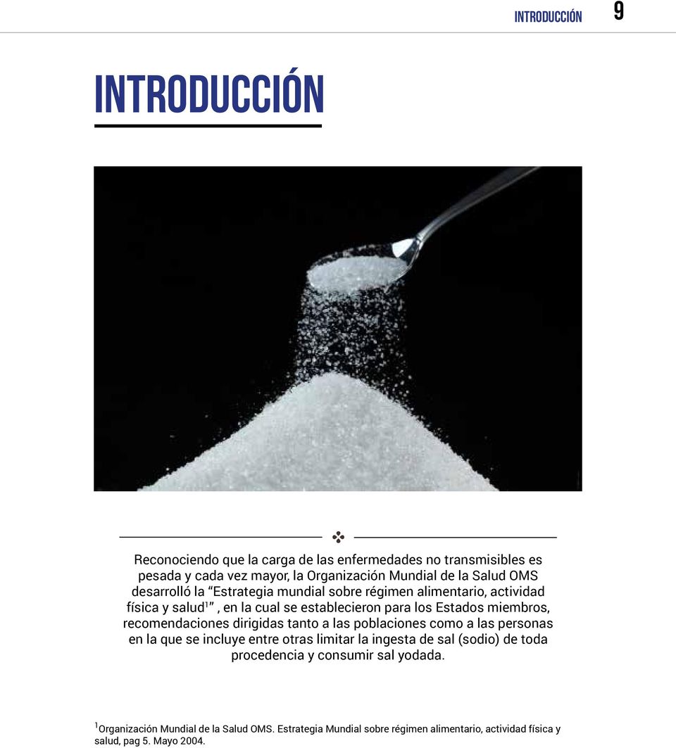 recomendaciones dirigidas tanto a las poblaciones como a las personas en la que se incluye entre otras limitar la ingesta de sal (sodio) de toda