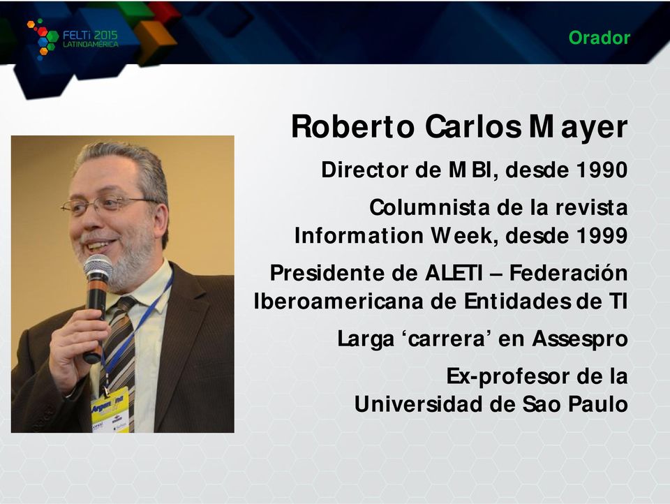 Presidente de ALETI Federación Iberoamericana de Entidades