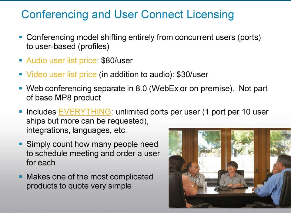 Not part of base MP8 product Includes EVERYTHING: unlimited ports per user (1 port per 10 user ships but more can be requested), integrations, languages, etc.