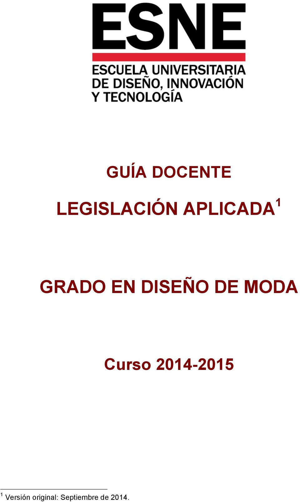 DE MODA Curso 2014-2015 1