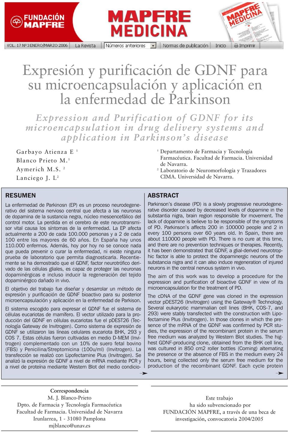 2 Laboratorio de Neuromorfología y Trazadores CIM. Universidad de Navarra.