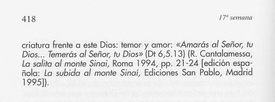 Cantalamessa, La salita al monte Sinai, Roma 1994, pp.