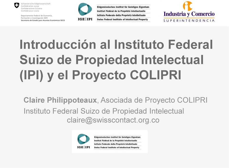 Philippoteaux, Asociada de Proyecto COLIPRI Instituto
