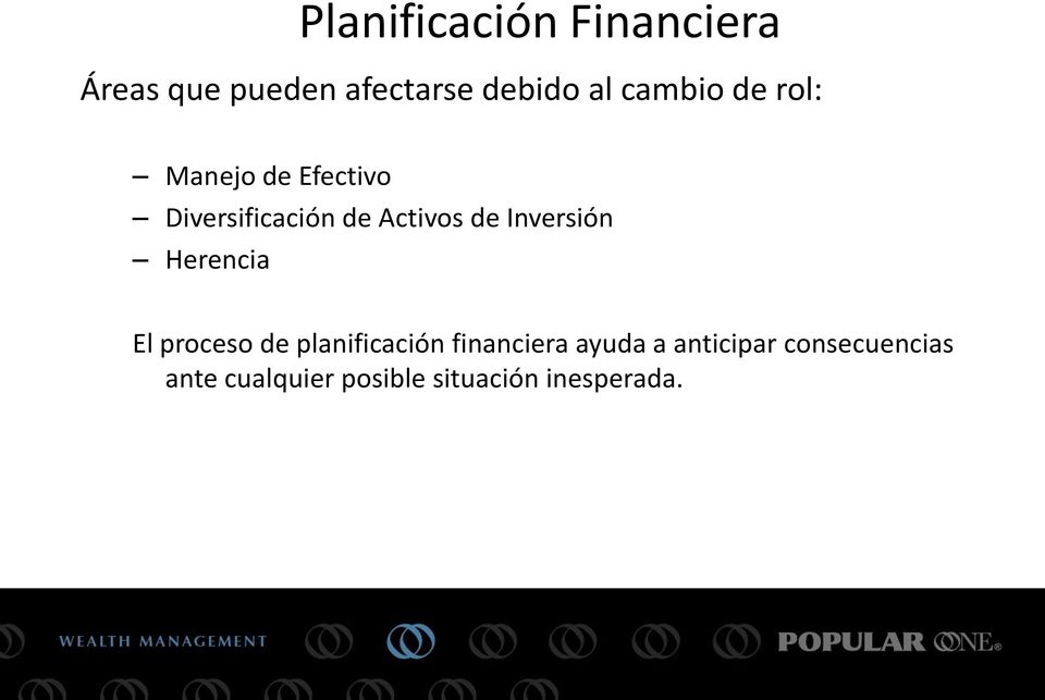 Inversión Herencia El proceso de planificación financiera ayuda