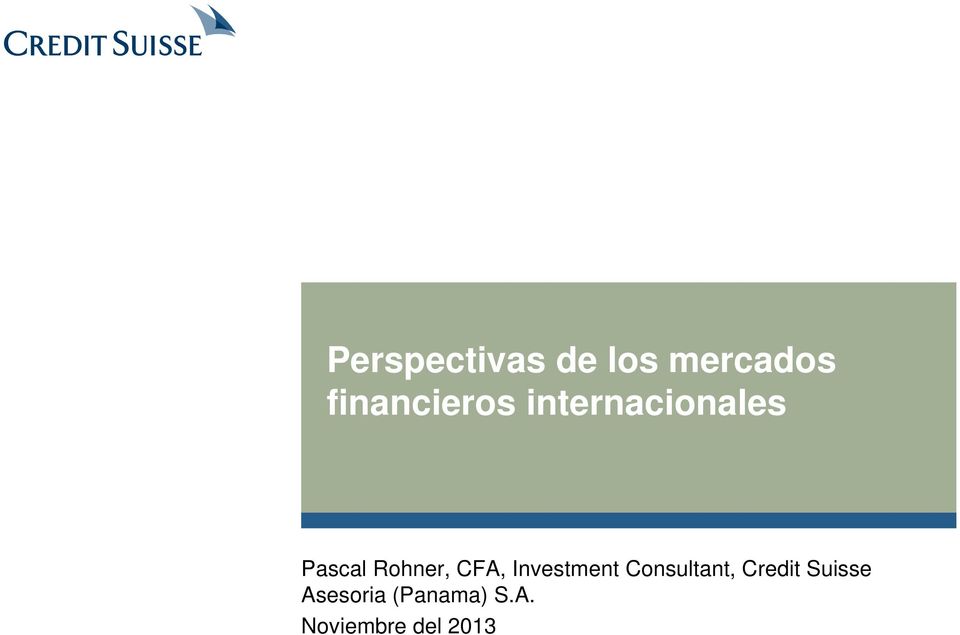 Pascal Rohner, CFA, Investment