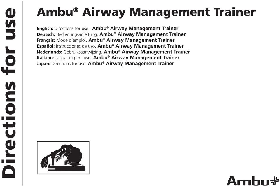 Ambu Airway Management Trainer Español: Instrucciones de uso.