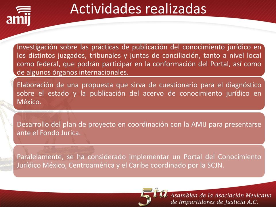 Elaboración de una propuesta que sirva de cuestionario para el diagnóstico sobre el estado y la publicación del acervo de conocimiento jurídico en México.