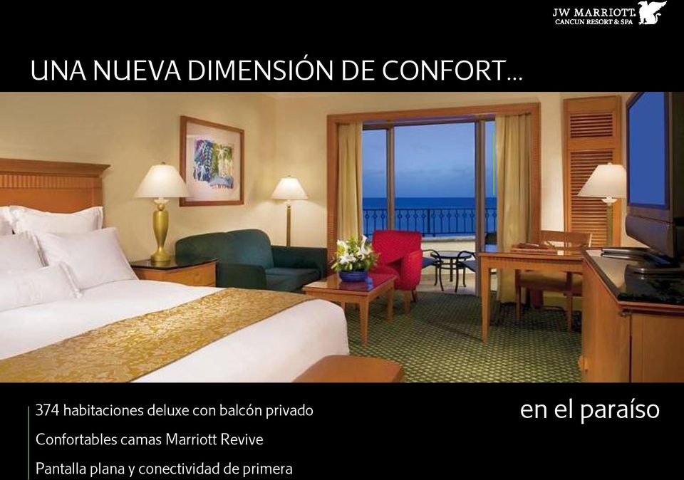 Confortables camas Marriott Revive en el