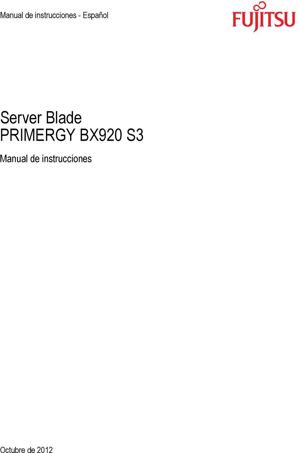 PRIMERGY BX920 S3 Manual