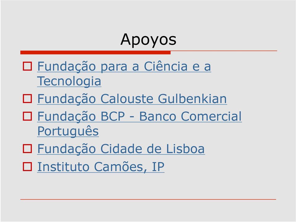 Fundação BCP - Banco Comercial Português