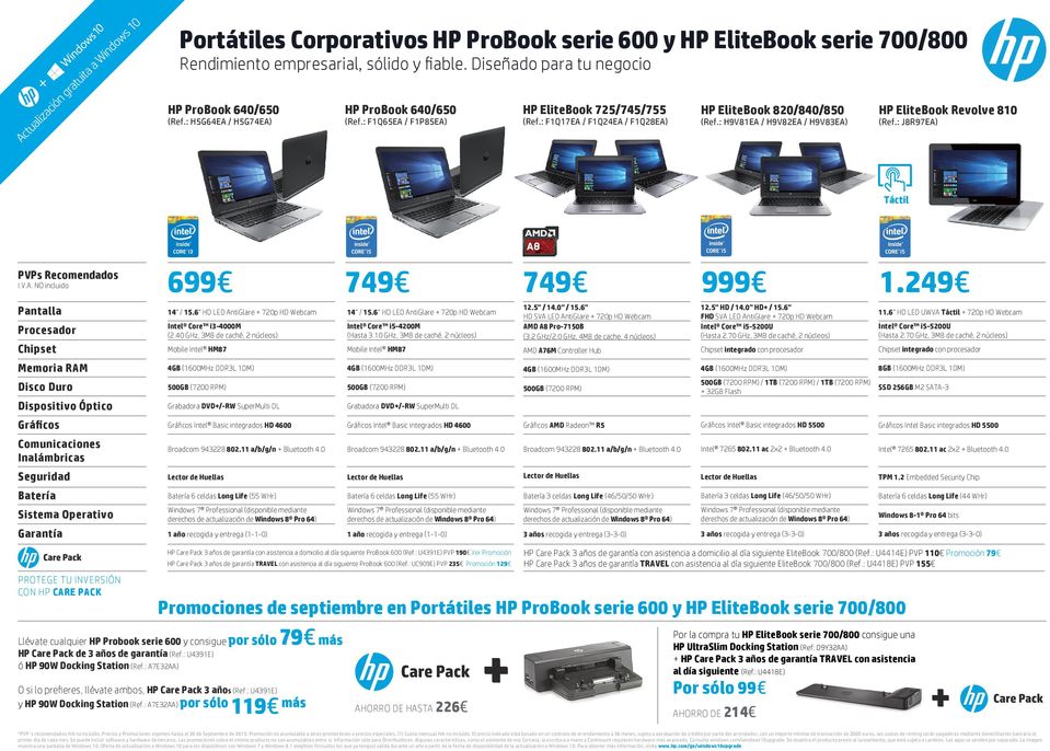 : H9V81EA / H9V82EA / H9V83EA) HP EliteBook Revolve 810 (Ref.