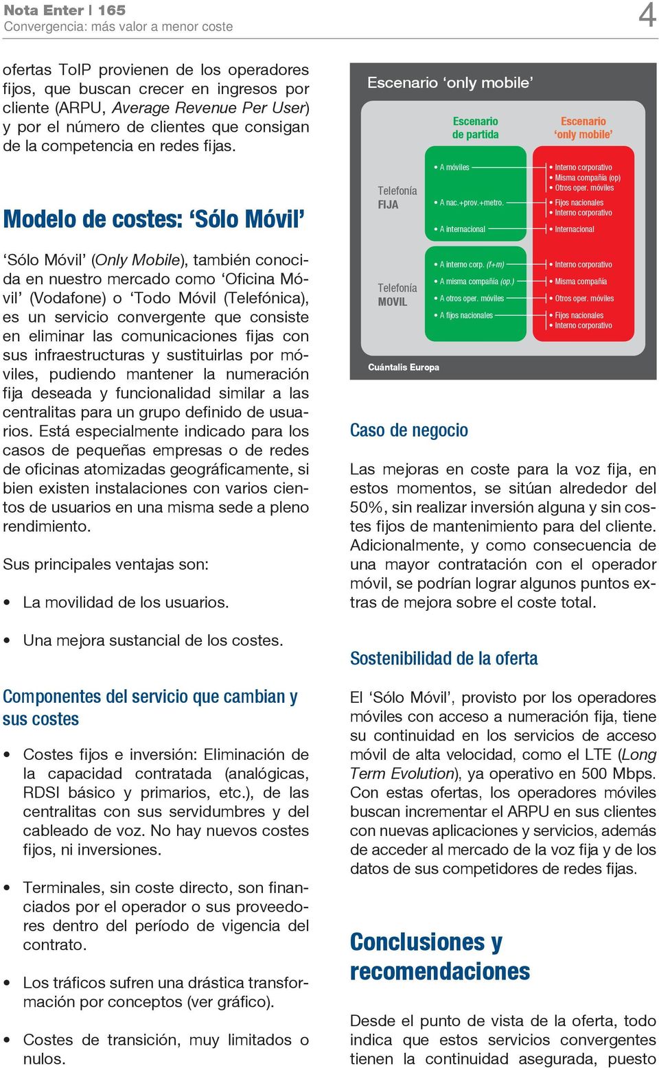 Escenario only mobile Escenario de partida Escenario only mobile Modelo de costes: Sólo Móvil FIJA Sólo Móvil (Only Mobile), también conocida en nuestro mercado como Oficina Móvil (Vodafone) o Todo