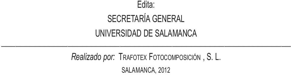 SECRETARÍA GENERAL UNIVERSIDAD DE SALAMANCA
