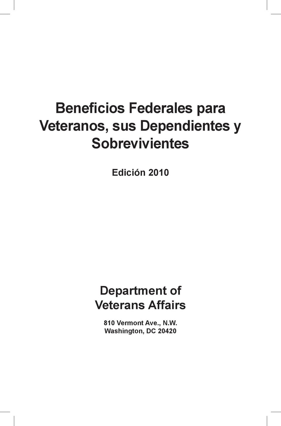 Edición 2010 Department of Veterans