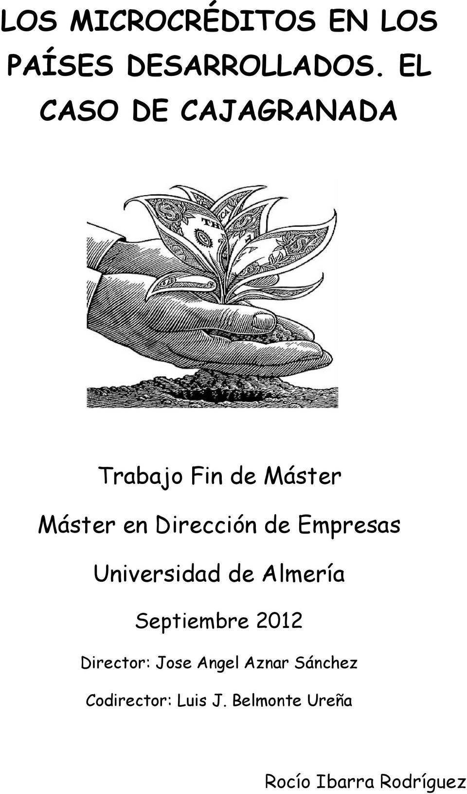 Dirección de Empresas Universidad de Almería Septiembre