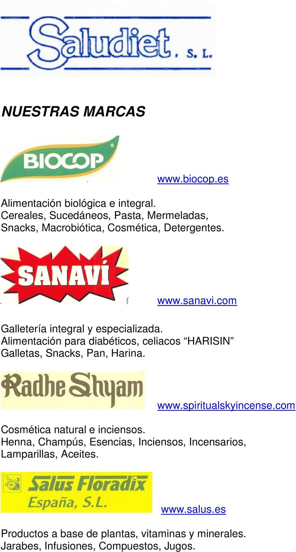 com Galletería integral y especializada. Alimentación para diabéticos, celiacos HARISIN Galletas, Snacks, Pan, Harina. www.