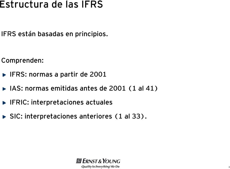 emitidas antes de 2001 (1 al 41) IFRIC: