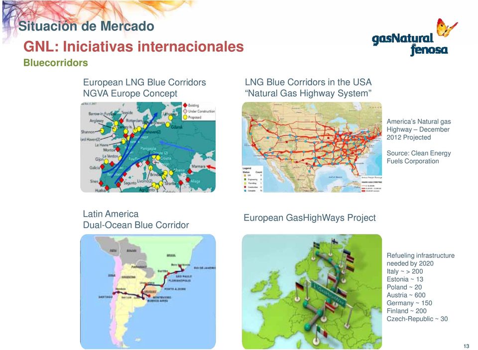 Clean Energy Fuels Corporation Latin America Dual-Ocean Blue Corridor European GasHighWays Project Refueling