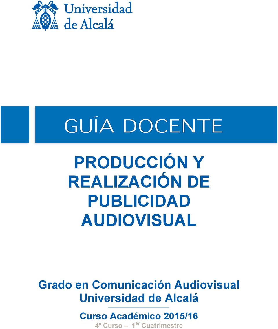 Audiovisual Universidad de Alcalá Curso