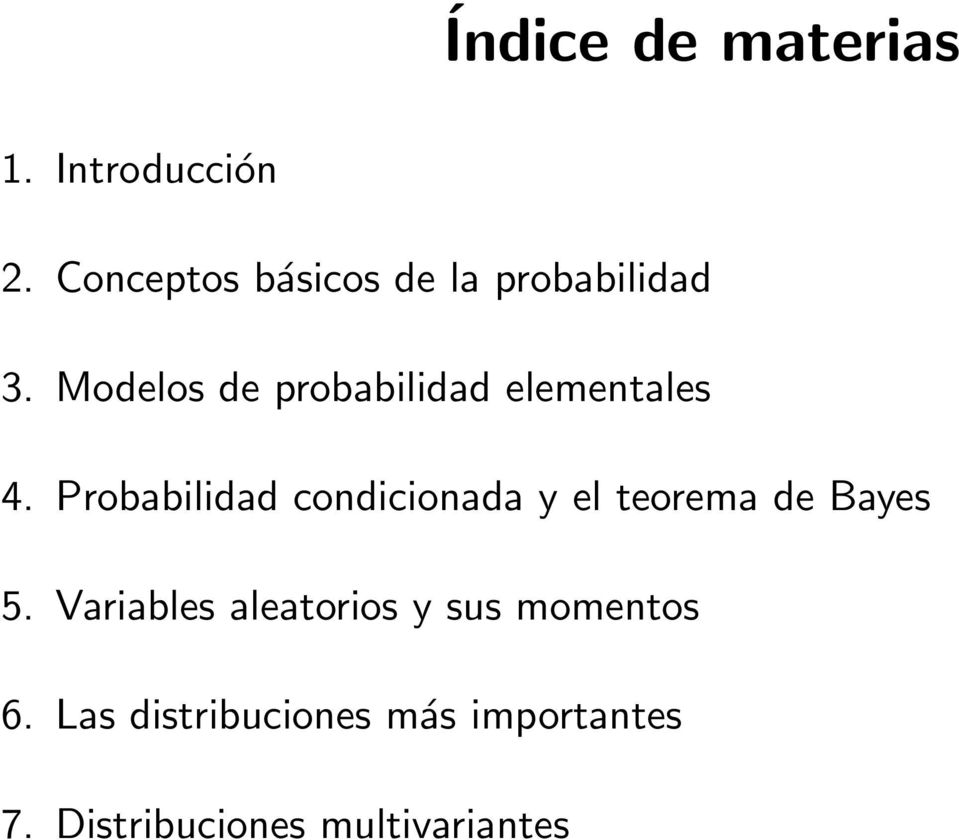 Modelos de probabilidad elementales 4.