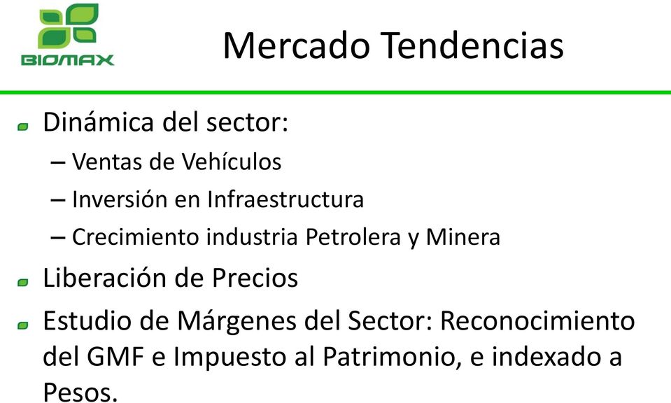 Minera Liberación de Precios Estudio de Márgenes del Sector: