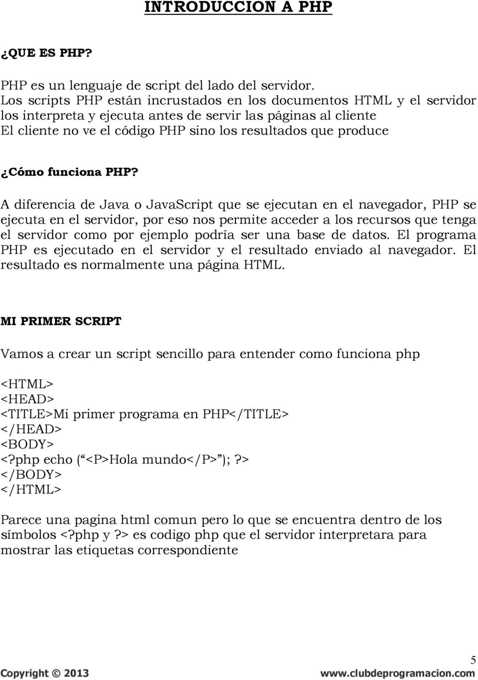 Cómo funciona PHP?