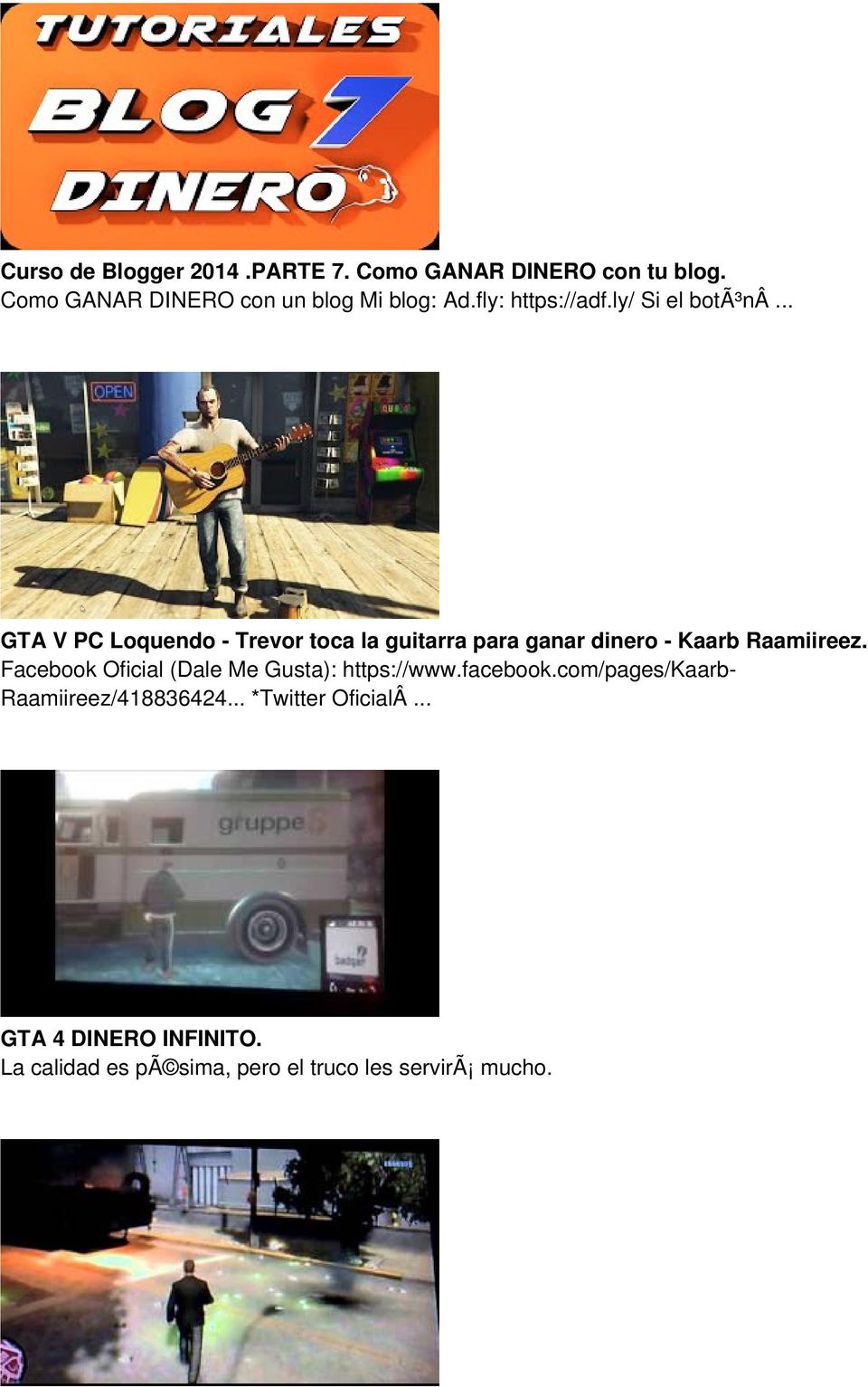.. GTA V PC Loquendo - Trevor toca la guitarra para ganar dinero - Kaarb Raamiireez.