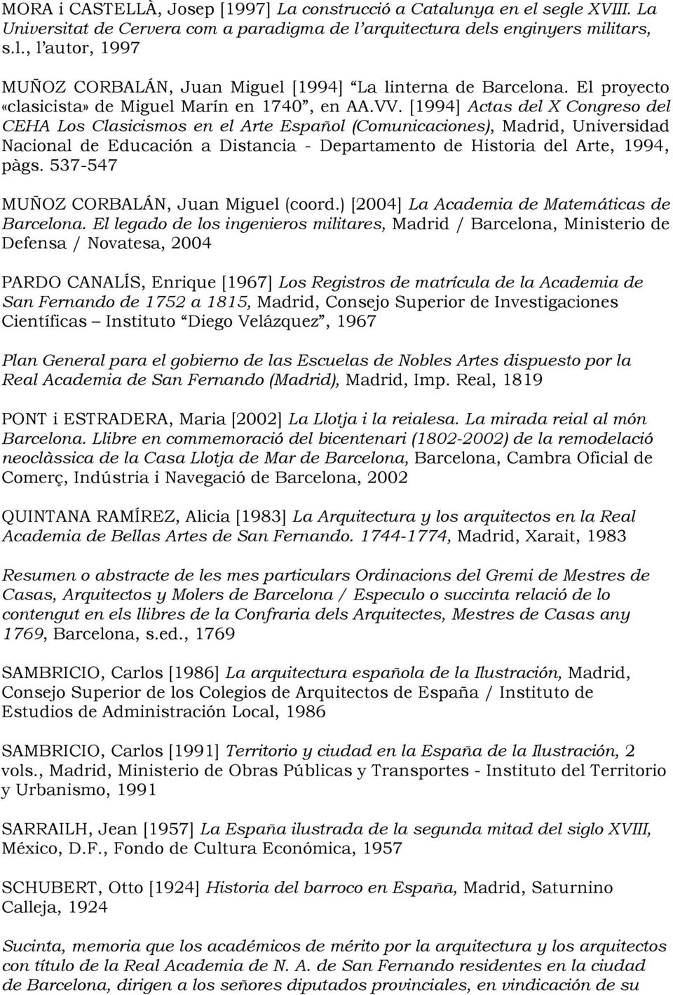 [1994] Actas del X Congreso del CEHA Los Clasicismos en el Arte Español (Comunicaciones), Madrid, Universidad Nacional de Educación a Distancia - Departamento de Historia del Arte, 1994, pàgs.