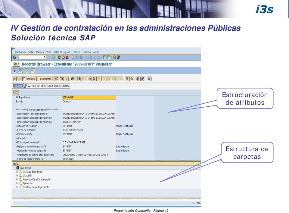 técnica SAP Estructuración de atributos