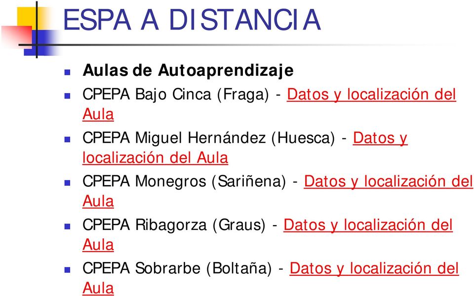 Aula CPEPA Monegros (Sariñena) - Datos y localización del Aula CPEPA Ribagorza