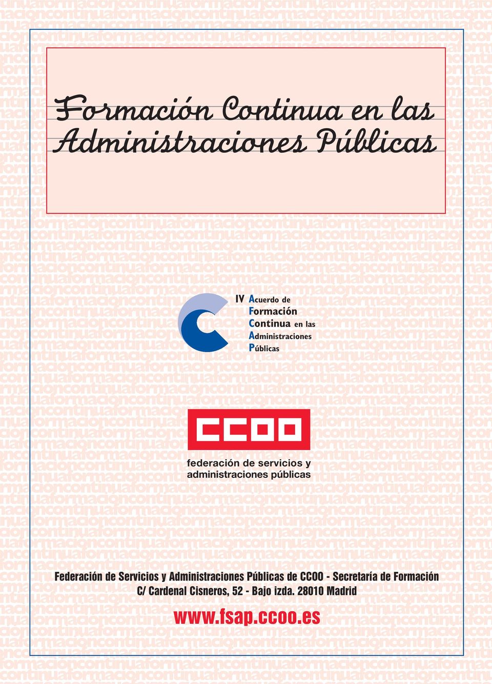 Servicios y Administrciones Públics de CCOO - Secretrí de C/