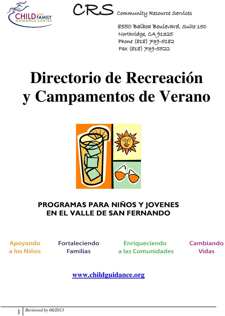 Directorio de Recreación y Campamentos de Verano PROGRAMAS PARA