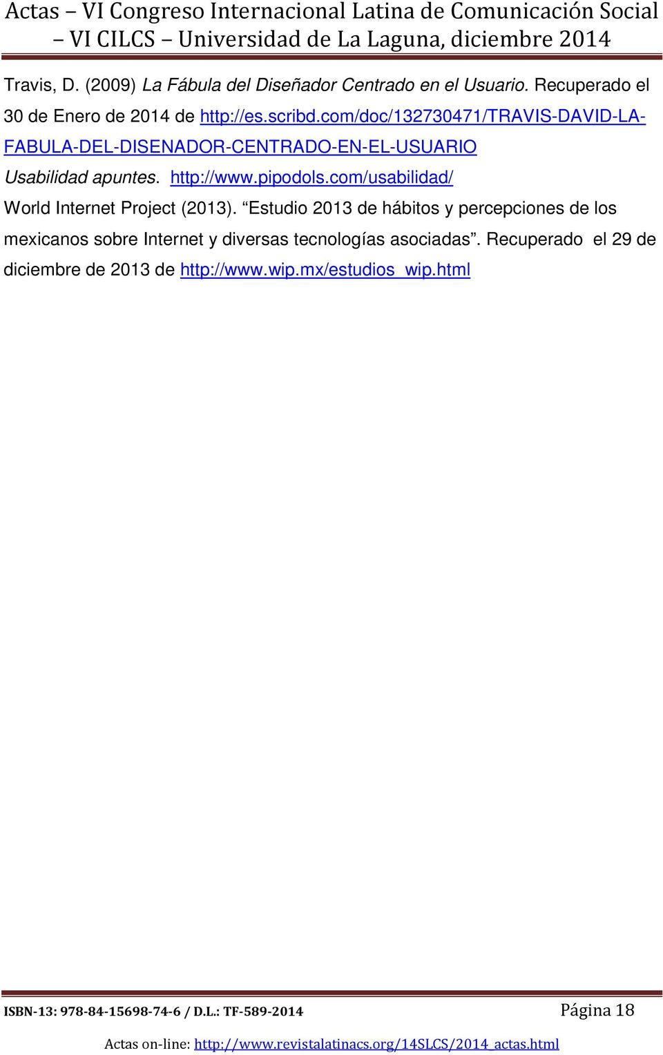 com/usabilidad/ World Internet Project (2013).