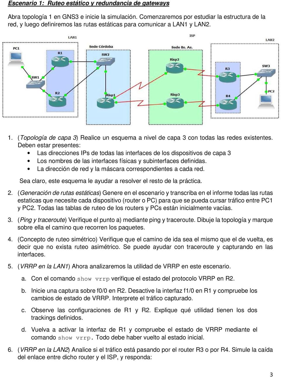 (Topología de capa 3) Realice un esquema a nivel de capa 3 con todas las redes existentes.