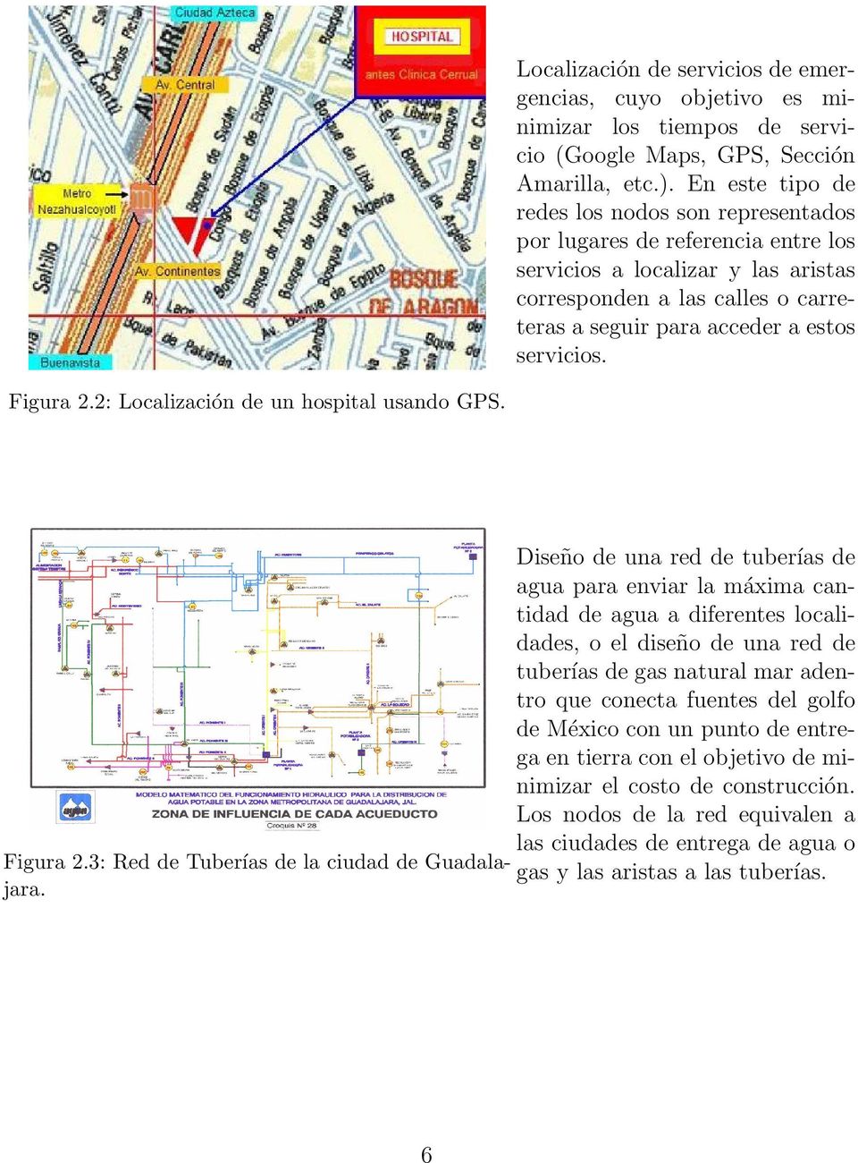 servicios. Figura 2.2: Localización de un hospital usando GPS. Figura 2.3: Red de Tuberías de la ciudad de Guadalajara.