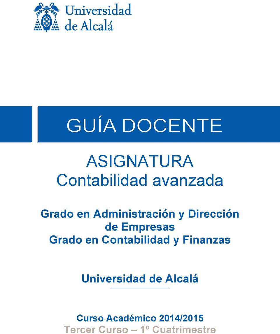 Contabilidad y Finanzas Universidad de Alcalá