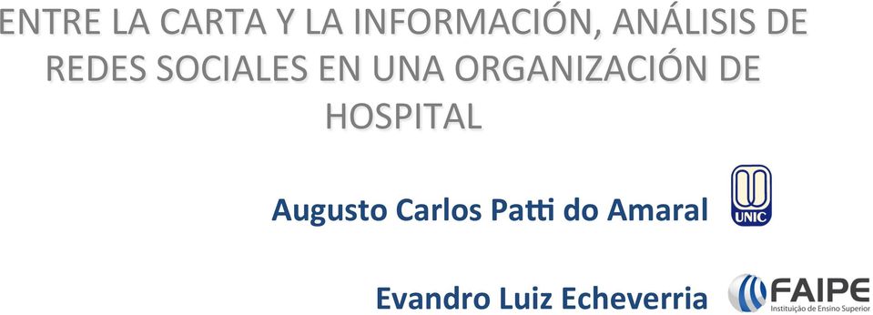 ORGANIZACIÓN DE HOSPITAL Augusto