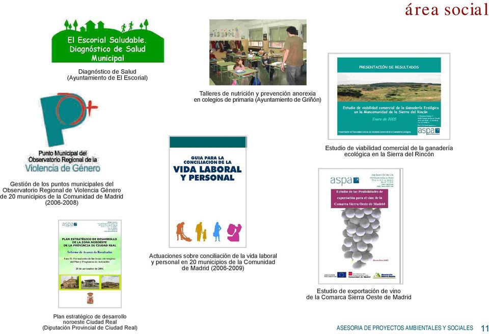 de 20 municipios de la Comunidad de Madrid (2006-2008) Actuaciones sobre conciliación de la vida laboral y personal en 20 municipios de la Comunidad de Madrid