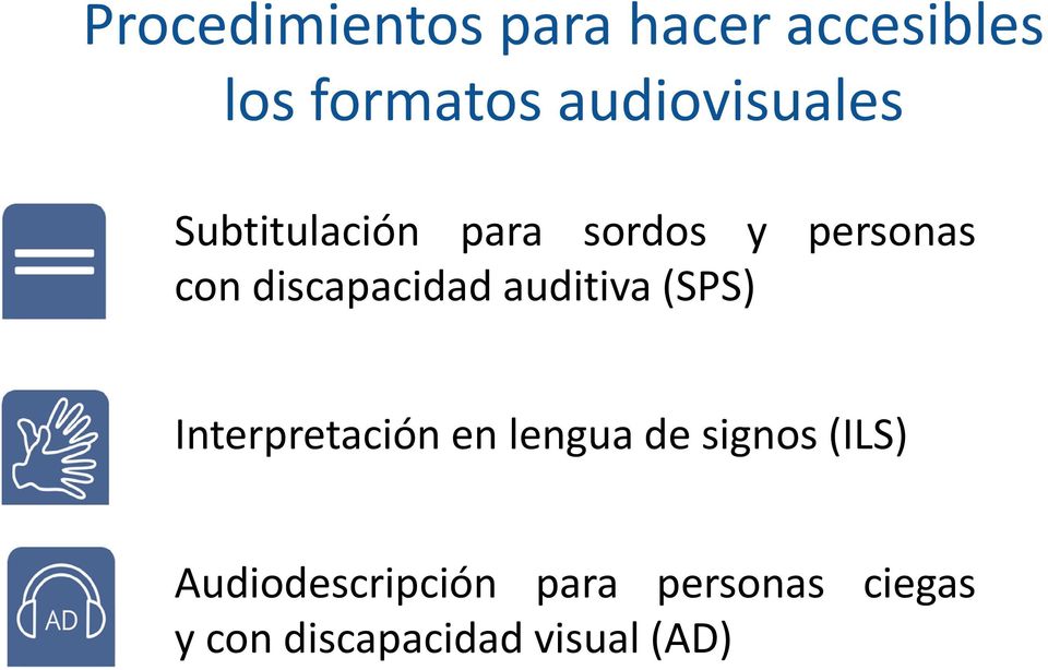 discapacidad auditiva (SPS) Interpretación en lengua de