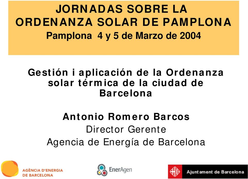 Ordenanza solar térmica de la ciudad de Barcelona