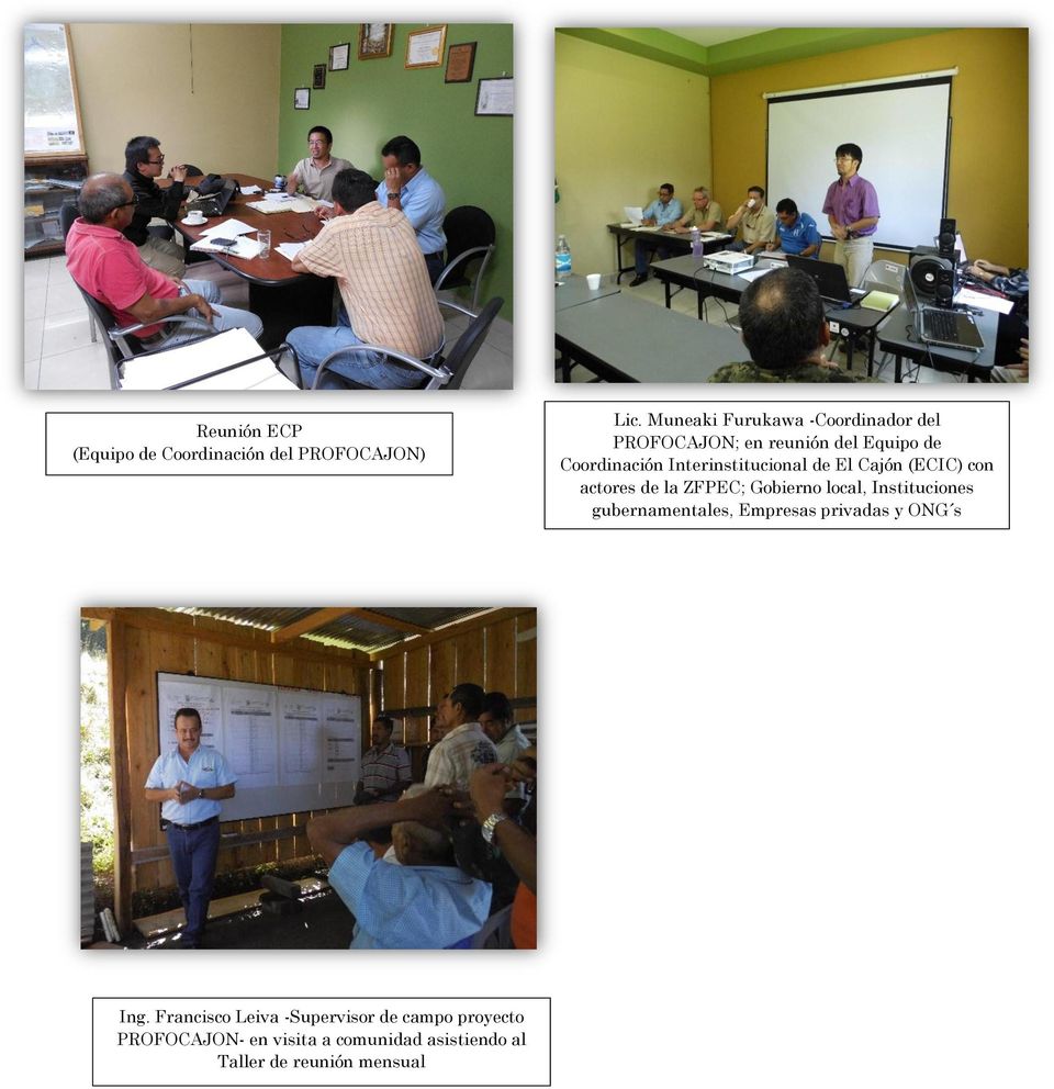 Interinstitucional de El Cajón (ECIC) con actores de la ZFPEC; Gobierno local, Instituciones