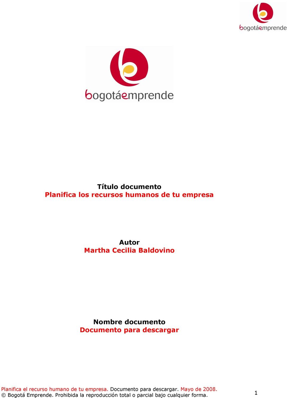 documento Documento para descargar Bogotá Emprende.