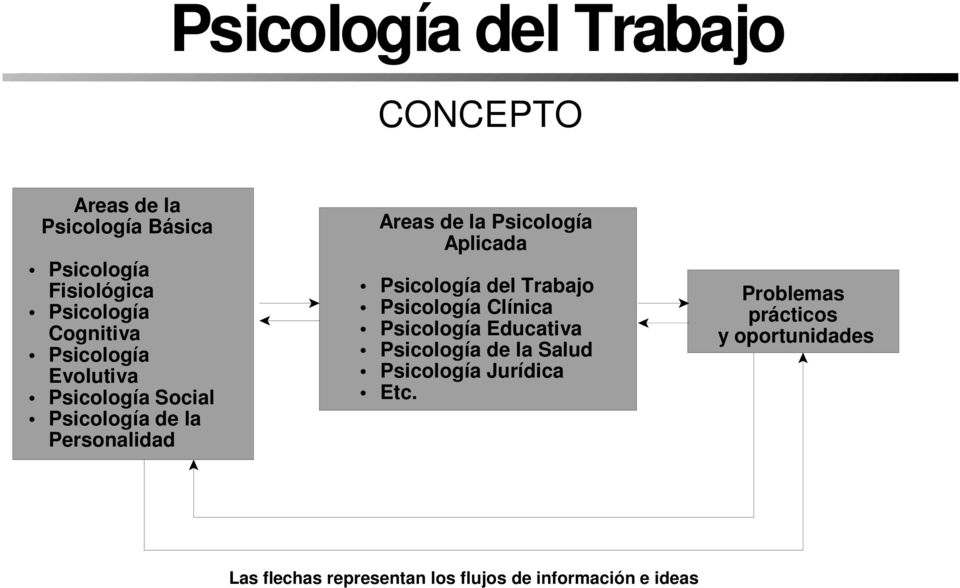 Aplicada Psicología del Trabajo Psicología Clínica Psicología Educativa Psicología de la Salud
