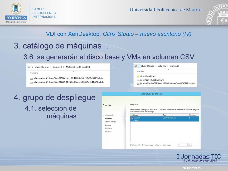 se generarán el disco base y VMs en volumen CSV 4.